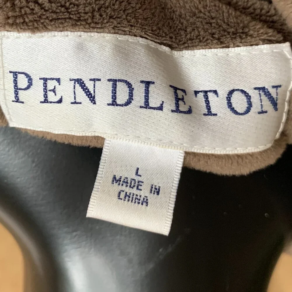 Pendleton Velour Satin Trim Jacket Sz L - Picture 11 of 16
